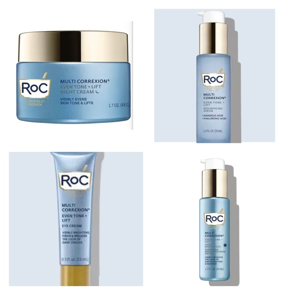 ALL 4 products from RoC’s newly released, award winning “EVEN TONE & LIFT” line